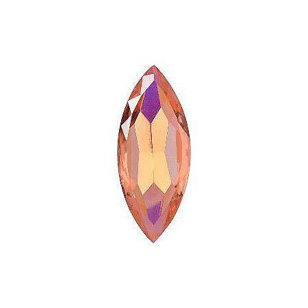 Navette Faceted Pointed Back (Doublets) Crystal Glass Stone, Pink 12 Transparent With Ab (70130-L-Abb), Czech Republic