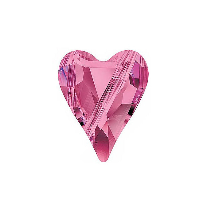 SWAROVSKI CRYSTALS Wild Love Bead 5743 heart Rose Glass Austria