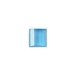Rectangle Faceted Flat Back Crystal Glass Stone, Aqua Blue 2 Transparent (60010), Czech Republic