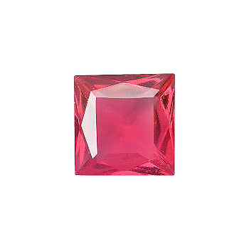 Square Faceted Pointed Back (Doublets) Crystal Glass Stone, Pink 11 Milky Colours (Milky-Red), Czech Republic