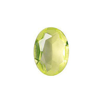 Oval Faceted Pointed Back (Doublets) Crystal Glass Stone, Yellow 10 Transparent (80130), Czech Republic