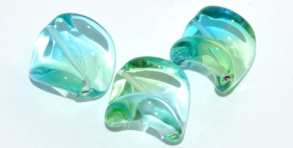 Leaf Lampwork Glass Handmade Beads, (F), Glass, Czech Republic