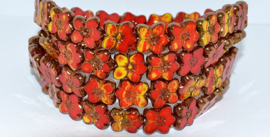 Table Cut Flower Beads Linum, (93198312 8654200), Glass, Czech Republic