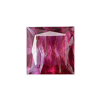 Square Faceted Pointed Back (Doublets) Crystal Glass Stone, Pink 16 With Silver (01552), Czech Republic