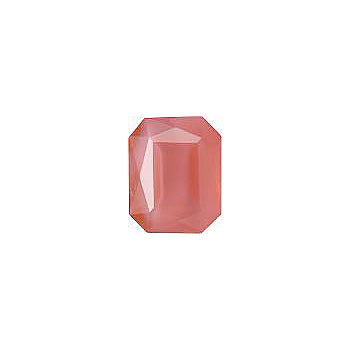 Octagon Faceted Pointed Back (Doublets) Crystal Glass Stone, Pink 1 Pearl Colours (07407), Czech Republic