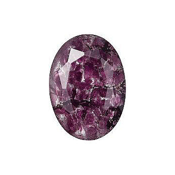 Oval Faceted Pointed Back (Doublets) Crystal Glass Stone, Violet 9 With Silver (01557), Czech Republic