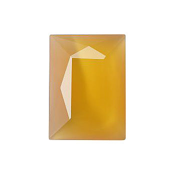 Rectangle Faceted Pointed Back (Doublets) Crystal Glass Stone, Yellow 7 Milky Colours (04030-10040-K), Czech Republic