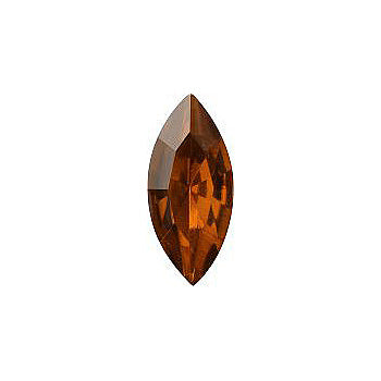 Navette Faceted Pointed Back (Doublets) Crystal Glass Stone, Orange 2 Transparent With Chrome (900300-Chr), Czech Republic