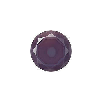 Round Faceted Pointed Back (Doublets) Crystal Glass Stone, Violet 10 Opaque (24110), Czech Republic