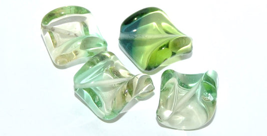 Leaf Lampwork Glass Handmade Beads, (E), Glass, Czech Republic