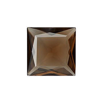 Square Faceted Pointed Back (Doublets) Crystal Glass Stone, Brown 1 Transparent (102130-B), Czech Republic