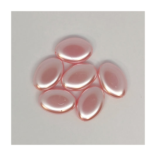 Imitation pearl glass beads oval Pink Glass Czech Republic