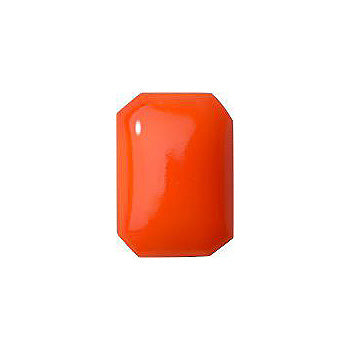 Octagon Cabochons Flat Back Crystal Glass Stone, Orange 4 Opaque (93142), Czech Republic