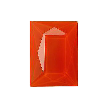 Rectangle Faceted Pointed Back (Doublets) Crystal Glass Stone, Orange 4 Colours 69 (69327), Czech Republic