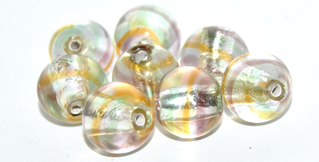 Rouns Ball Lampwork Glass Handmade Beads, (E), Glass, Czech Republic