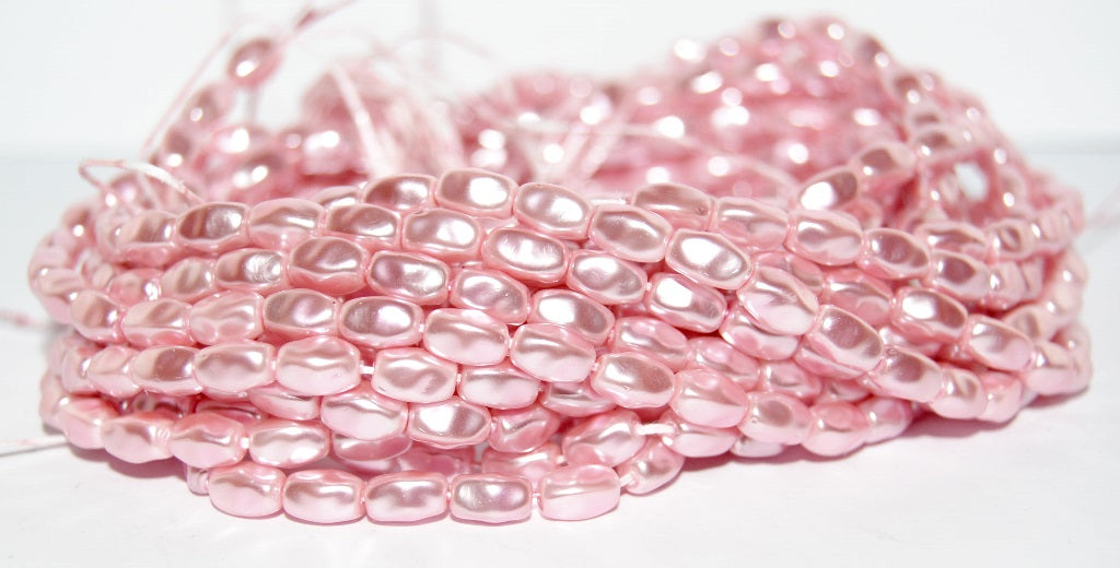 Olive Oval Pressed Glass Beads, 70475 (70475), Glass, Czech Republic