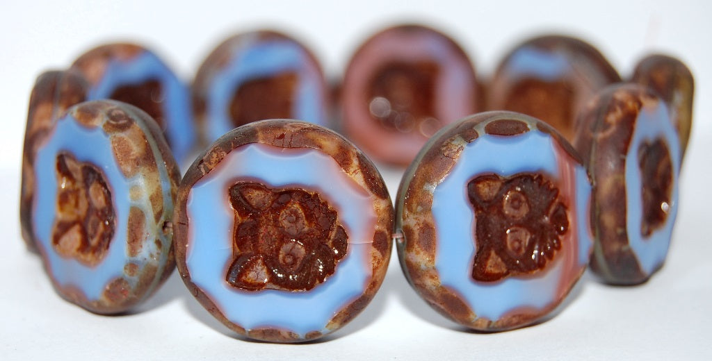 Table Cut Round Beads With Cat, (37724 86801), Glass, Czech Republic