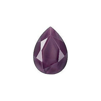 Pear Faceted Pointed Back (Doublets) Crystal Glass Stone, Violet 15 Pearl Colours (02405), Czech Republic