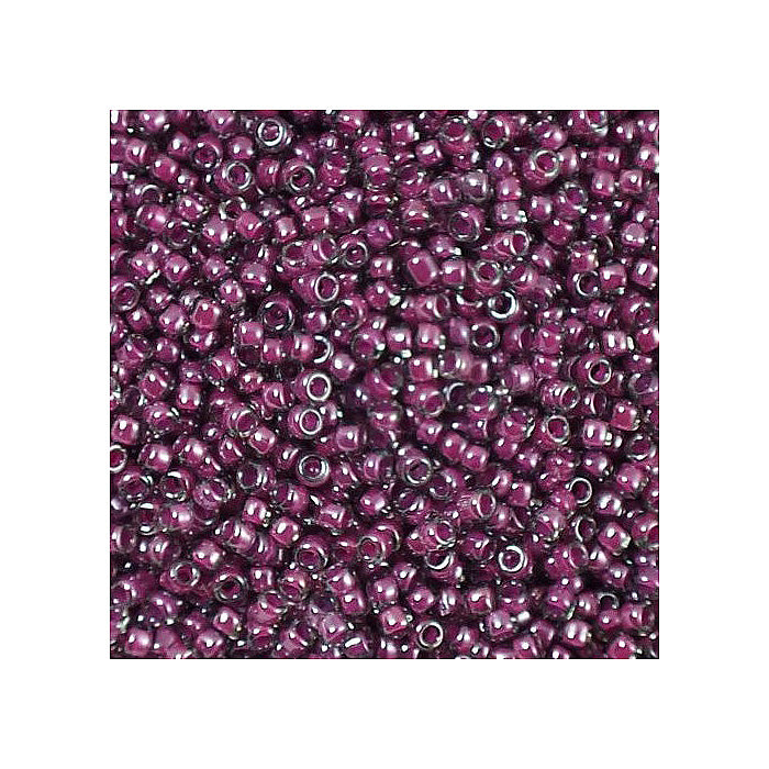 Rocailles TOHO seed beads Inside Magenta Color Gray Gray Lined (#1076) Glass Japan