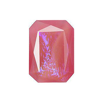 Octagon Faceted Pointed Back (Doublets) Crystal Glass Stone, Pink 15 Mexico Opals (16716), Czech Republic