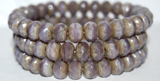 Faceted Special Cut Rondelle Fire Polished Beads, (26016 43400), Glass, Czech Republic