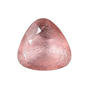 Triangle Faceted Pointed Back (Doublets) Crystal Glass Stone, Pink 14 With Silver (70119-L), Czech Republic