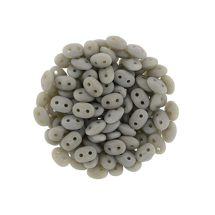 Matubo Superduo 2-hole czech pressed glass beads Opal Gray Matte Glass Czech Republic