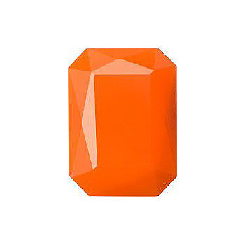 Octagon Faceted Pointed Back (Doublets) Crystal Glass Stone, Orange 1 Opaque (93130), Czech Republic