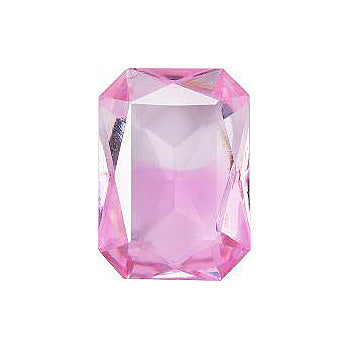 Octagon Faceted Pointed Back (Doublets) Crystal Glass Stone, Pink 11 Multicolours (Bi-0003-7010K), Czech Republic