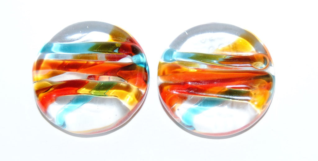 Czech Glass Hand Made Lampwork Beads Lines, (25 A), Glass, Czech Republic