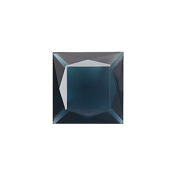 Square Faceted Pointed Back (Doublets) Crystal Glass Stone, Blue 12 Transparent (30330-L), Czech Republic