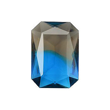 Octagon Faceted Pointed Back (Doublets) Crystal Glass Stone, Blue 7 Multicolours (Bi-11424), Czech Republic
