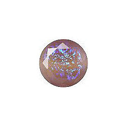 Round Faceted Pointed Back (Doublets) Crystal Glass Stone, Violet 17 Mexico Opals (16215), Czech Republic