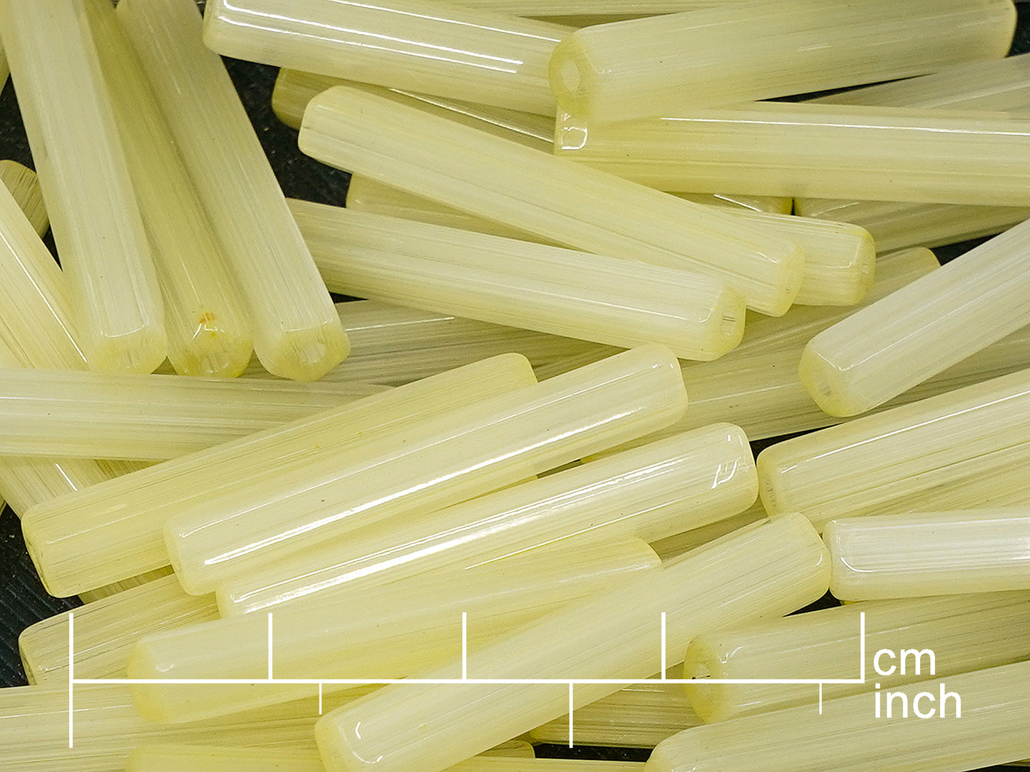 Atlas Glass Vintage Tube-shaped Beads (Satin Pentagon Bugles), Czechoslovakia (ATLASKY-14_250g)