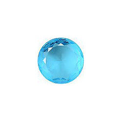 Round Faceted Pointed Back (Doublets) Crystal Glass Stone, Aqua Blue 1 Transparent (60020), Czech Republic