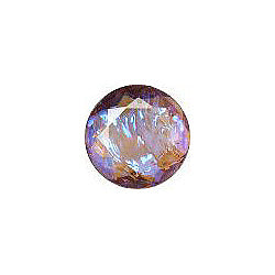 Round Faceted Pointed Back (Doublets) Crystal Glass Stone, Violet 7 Mexico Opals (Mex-20), Czech Republic