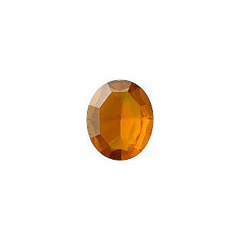 Oval Faceted Pointed Back (Doublets) Crystal Glass Stone, Orange 6 Transparent With Ab (10040-Abb), Czech Republic