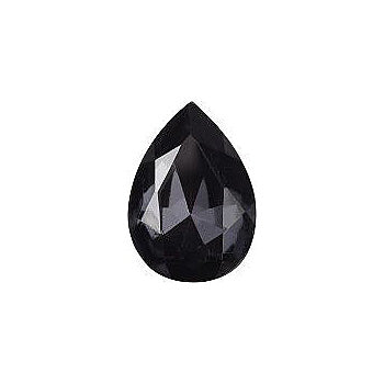 Pear Faceted Pointed Back (Doublets) Crystal Glass Stone, Blue 7 Transparent With Chrome (000300-Chr), Czech Republic