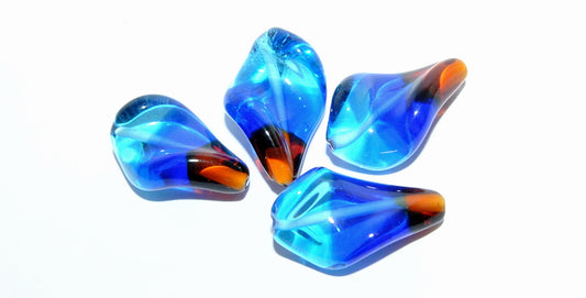 Leaf Lampwork Glass Handmade Beads, (A), Glass, Czech Republic