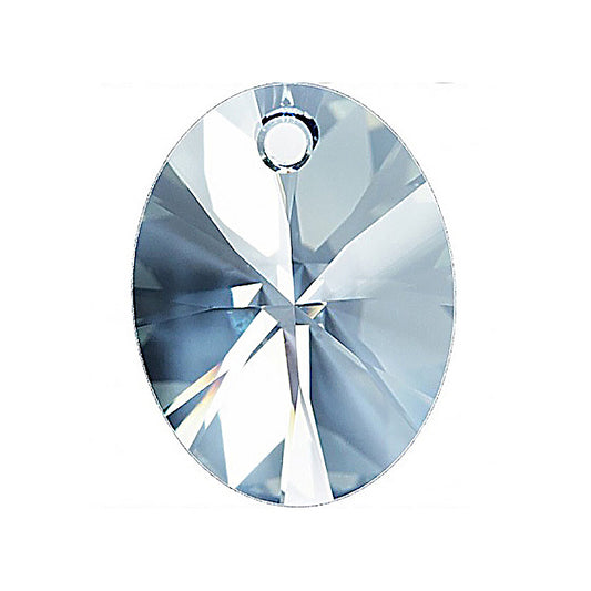 SWAROVSKI ELEMENTS pendant XILION oval 6028 crystal stone with hole Crystal Blue Shade Glass Austria