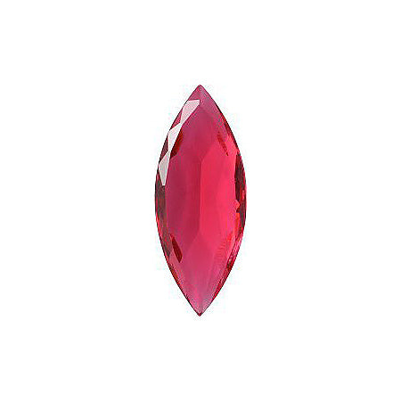 Navette Faceted Pointed Back (Doublets) Crystal Glass Stone, Red 8 Transparent (70140-K), Czech Republic