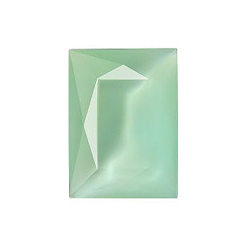 Rectangle Faceted Pointed Back (Doublets) Crystal Glass Stone, Light Green 3 Moonshine (01192), Czech Republic