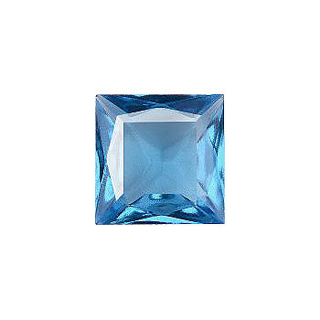 Square Faceted Pointed Back (Doublets) Crystal Glass Stone, Aqua Blue 13 Transparent (60010-K), Czech Republic