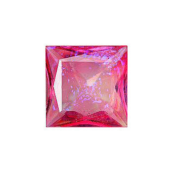 Square Faceted Pointed Back (Doublets) Crystal Glass Stone, Pink 20 Mexico Opals (Mex-32), Czech Republic