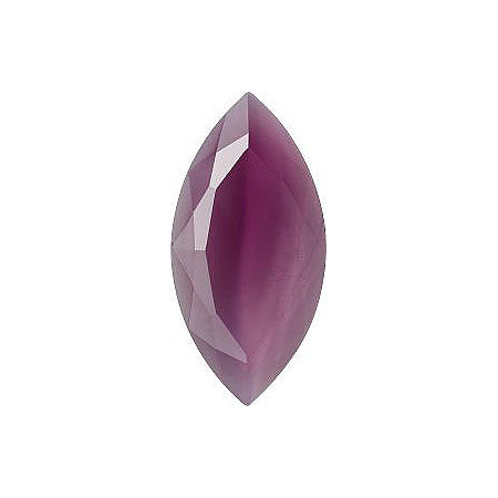 Navette Faceted Pointed Back (Doublets) Crystal Glass Stone, Violet 18 Milky Colours (04030-20040-K), Czech Republic