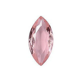 Navette Faceted Pointed Back (Doublets) Crystal Glass Stone, Pink 19 Transparent (70110-L), Czech Republic