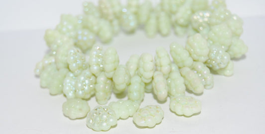 Grape Fruit Pressed Glass Beads, (52000 Ab), Glass, Czech Republic