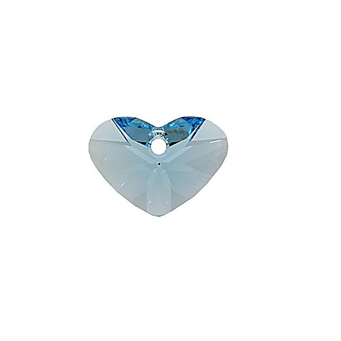 SWAROVSKI ELEMENTS pendant Crazy 4 U HEART 6260 crystal stone with hole Aquamarine Glass Austria
