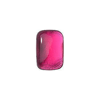 Rounded Octagon Cabochons Flat Back Crystal Glass Stone, Pink 22 With Silver (703590-K), Czech Republic