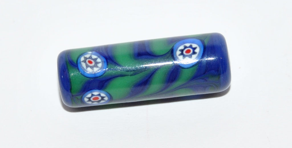 Czech Glass Hand Made Roller Tube Lampwork Beads, (3011 F), Glass, Czech Republic